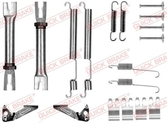 1050053S Quick Brake Комплект монтажный задних барабанных колодок